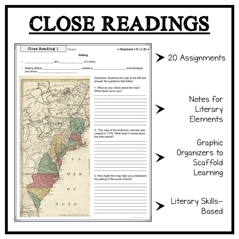 Chains Novel Study LIT Lessons